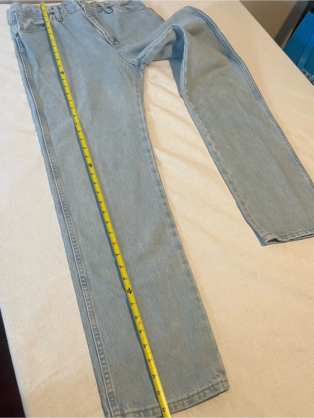 Wrangler 13MWZGH Cowboy Cut Original Fit Jeans Mens 33x34 Light Blue